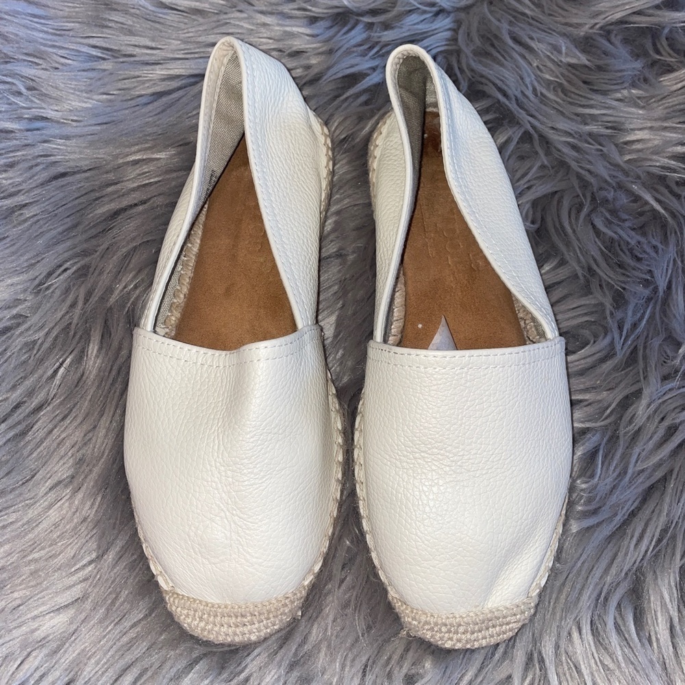EUC Anthropologie Maypol Selena Pebbled Leather Espadrille Flats Size EU 39 - Picture 3 of 11